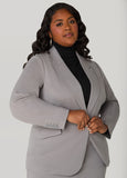 Buttoned Ponte Blazer