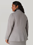 Buttoned Ponte Blazer