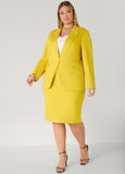 Buttoned Ponte Blazer