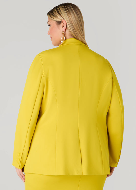 Buttoned Ponte Blazer