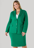 Plus Size Ruched Ponte Blazer