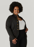 Plus Size Trendy Napoleon Jacket Knitted Military Jacket