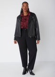 Asymmetric Faux Leather Jacket