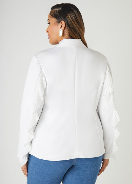 Ruffle Trimmed Blazer