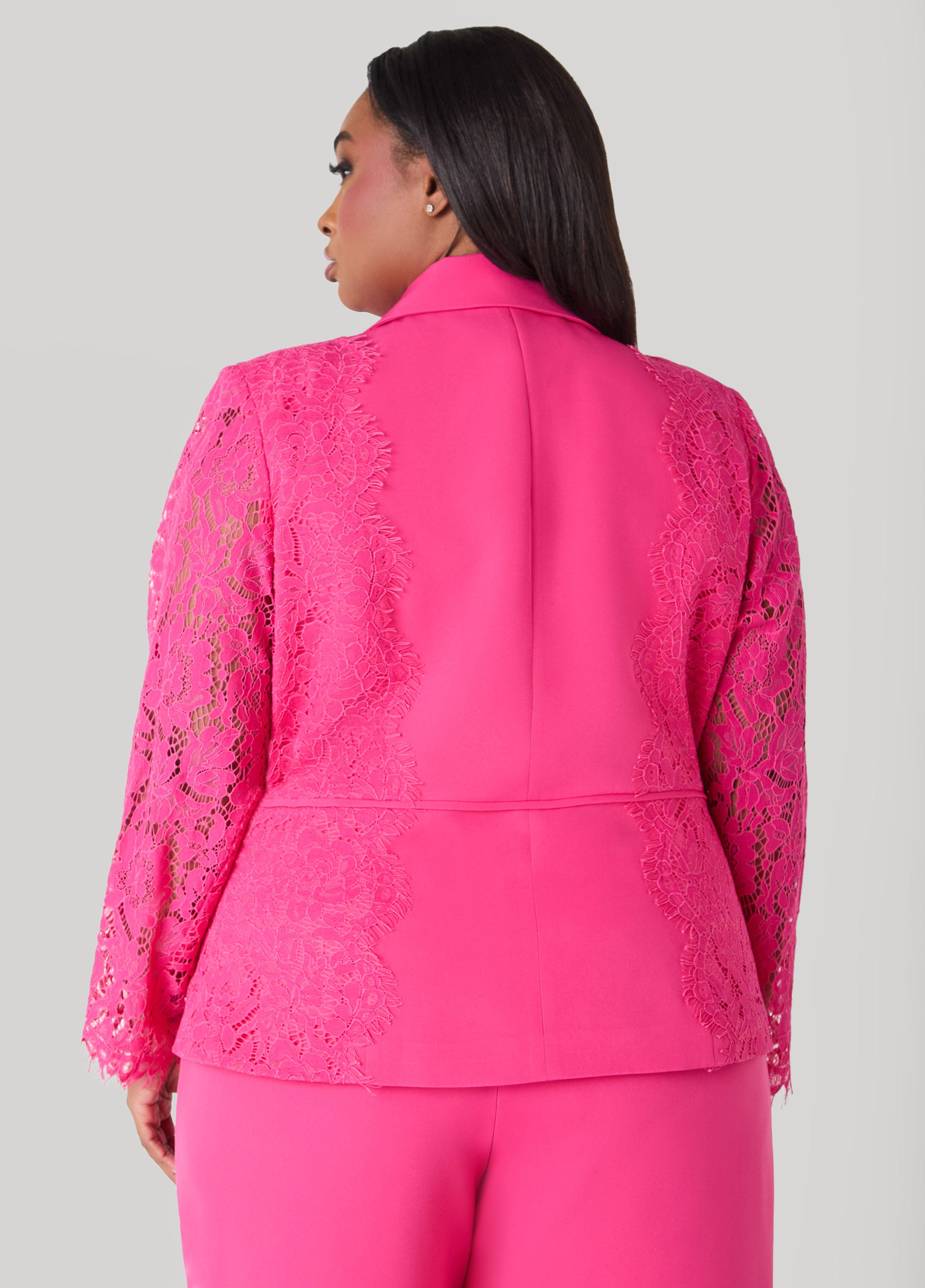 Lace Paneled Blazer