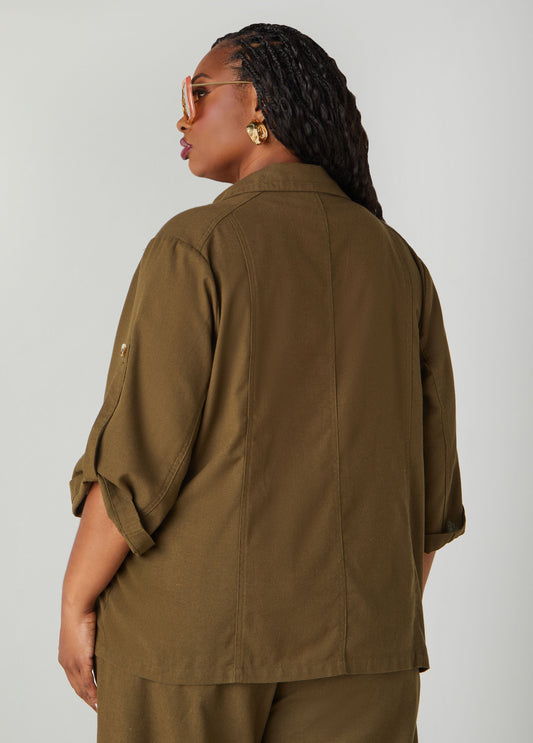 Woven Cargo Jacket