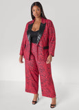 Sequined Animal Print Blazer