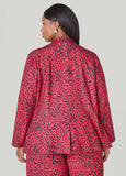 Sequined Animal Print Blazer