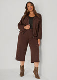 Gathered Waist Ponte Jacket