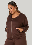 Gathered Waist Ponte Jacket