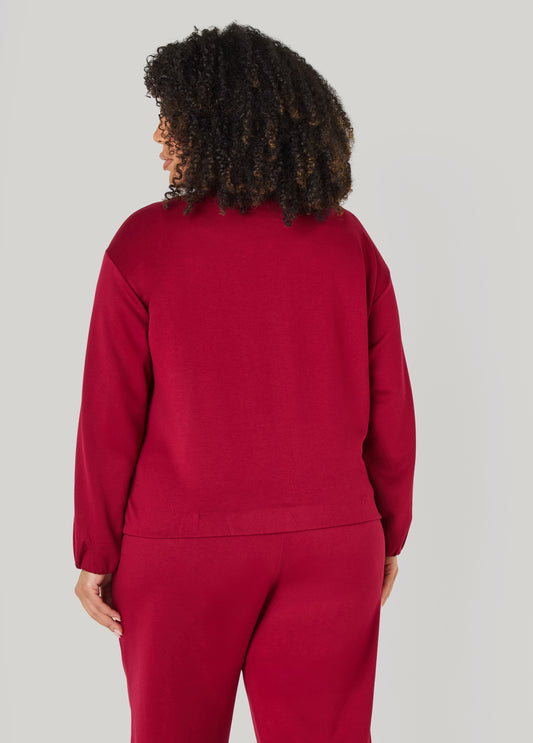 Gathered Waist Ponte Jacket