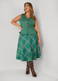 Faux Suede Peplum Vest