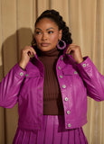Faux Leather Trucker Jacket