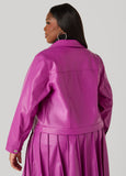 Faux Leather Trucker Jacket