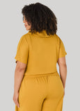 Cowl Neck French Terry Pullover