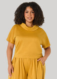 Cowl Neck French Terry Pullover