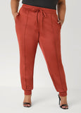 Pintucked Striped Joggers