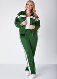 Zip Front Striped Track Jacket