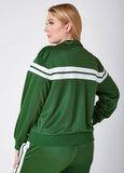 Zip Front Striped Track Jacket