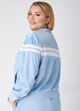 Zip Front Striped Track Jacket