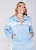Zip Front Striped Track Jacket