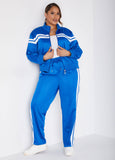 Zip Front Striped Track Jacket