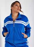 Zip Front Striped Track Jacket