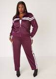 Zip Front Striped Track Jacket