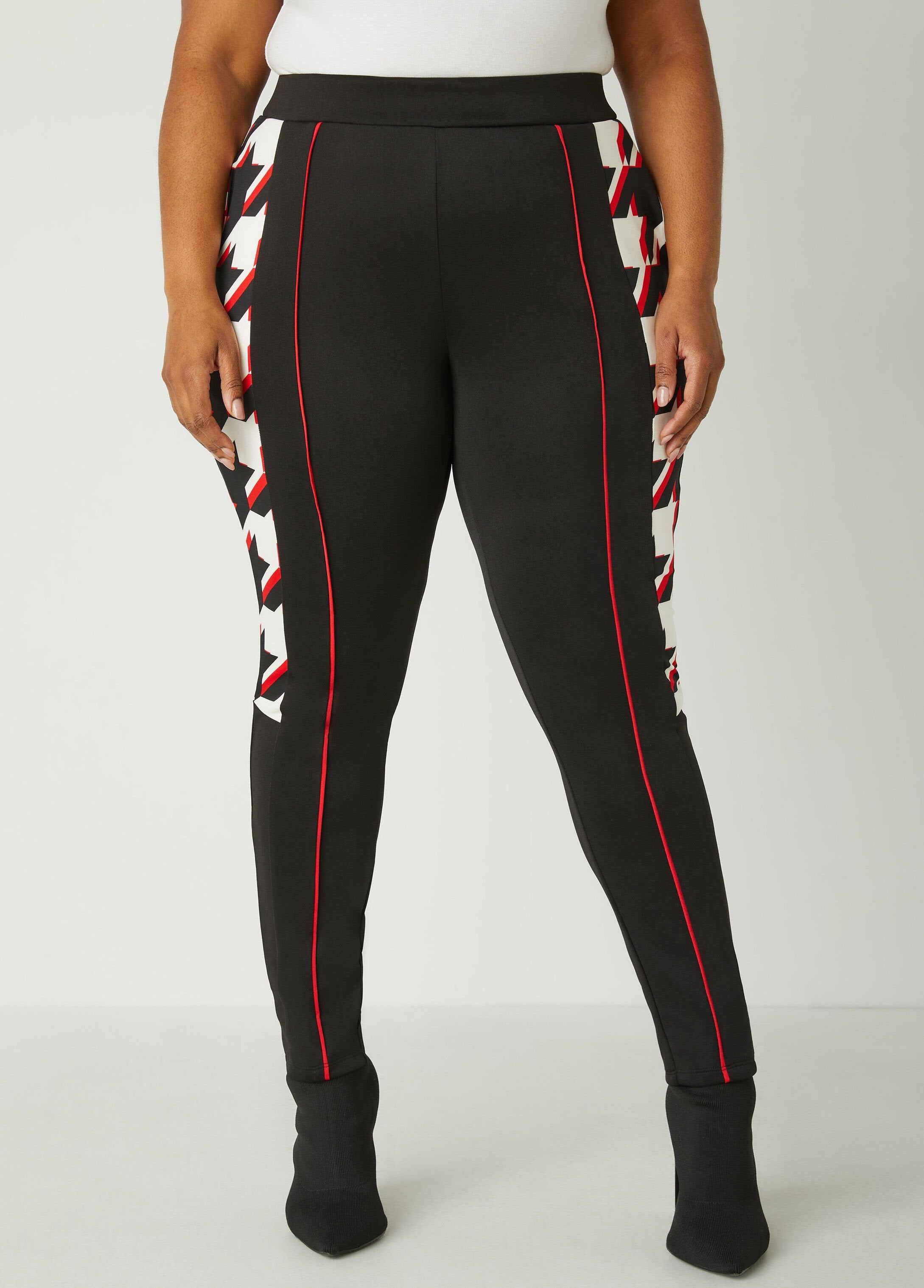 Houndstooth Paneled Leggings