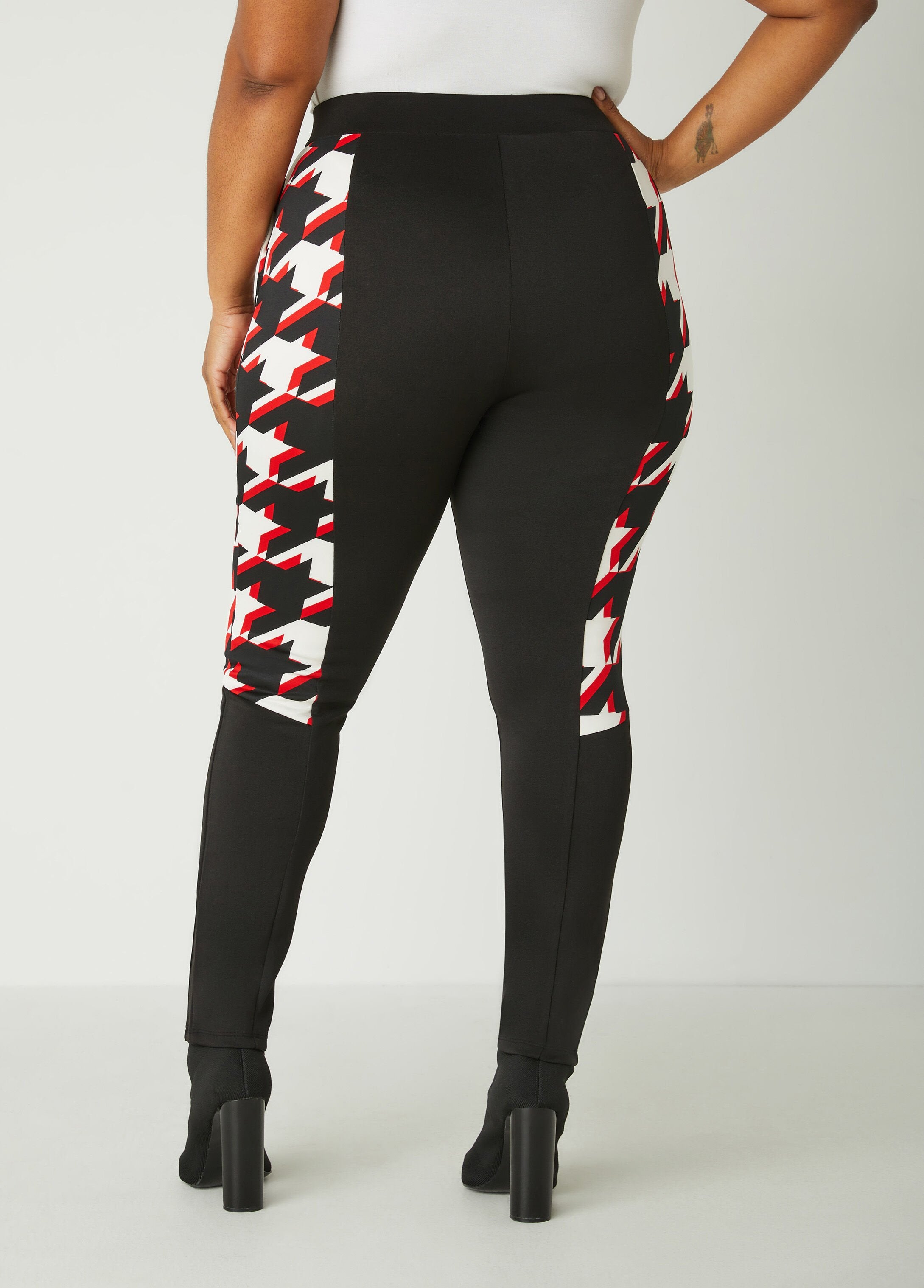 Houndstooth Paneled Leggings