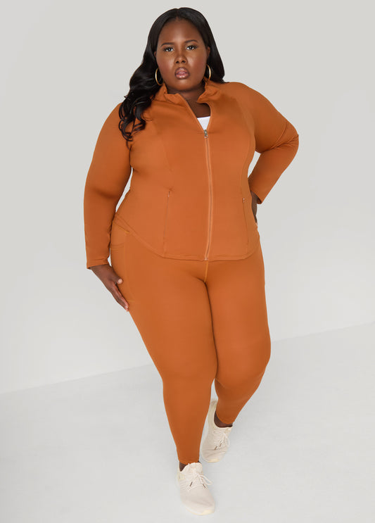Plus Size High Rise Athletic Leggings