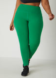 High Waist Knit Athletic Leggings
