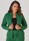 Zip Front Knit Athletic Jacket