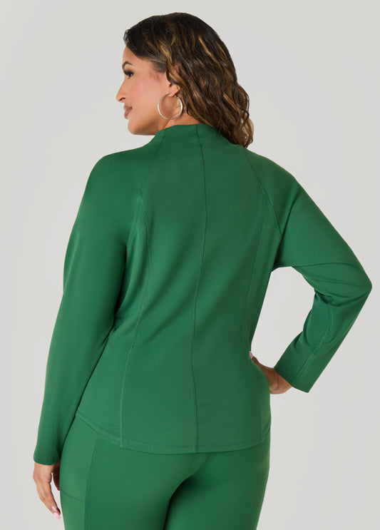 Zip Front Knit Athletic Jacket