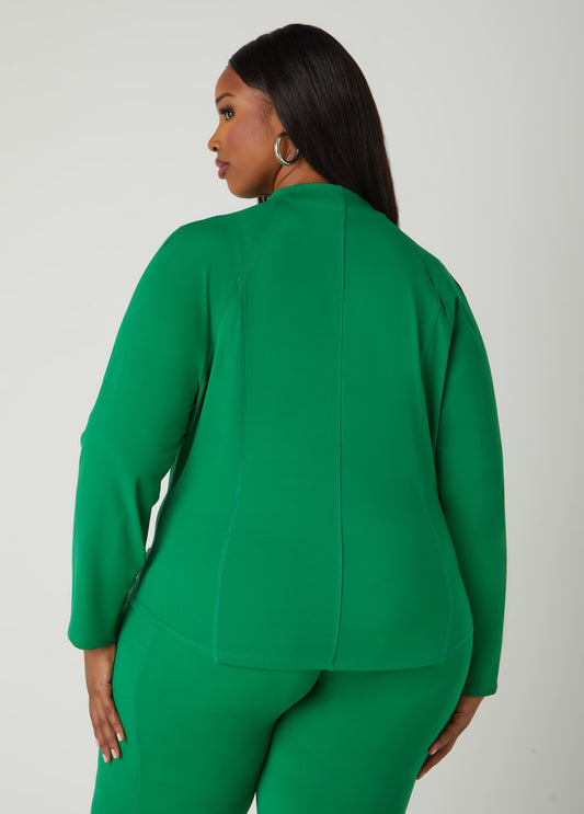 Zip Front Knit Athletic Jacket