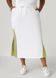 Striped French Terry Maxi Skirt