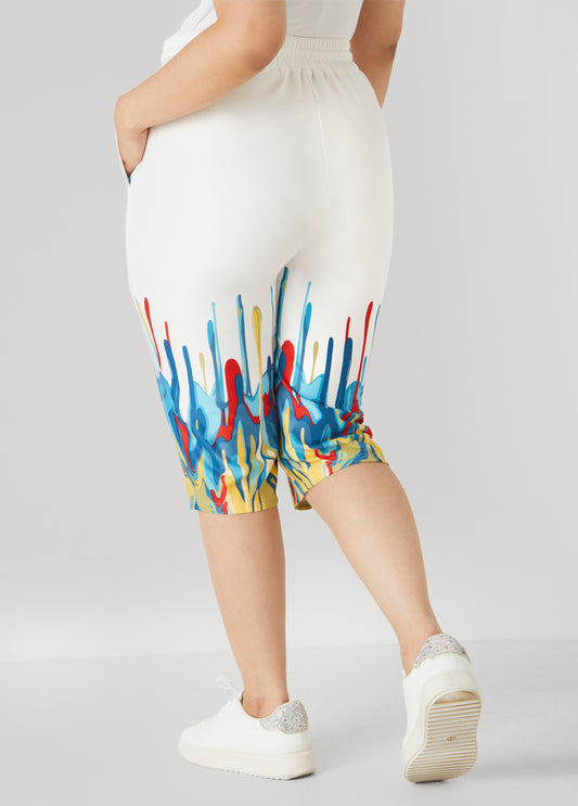 Drip Print Capris