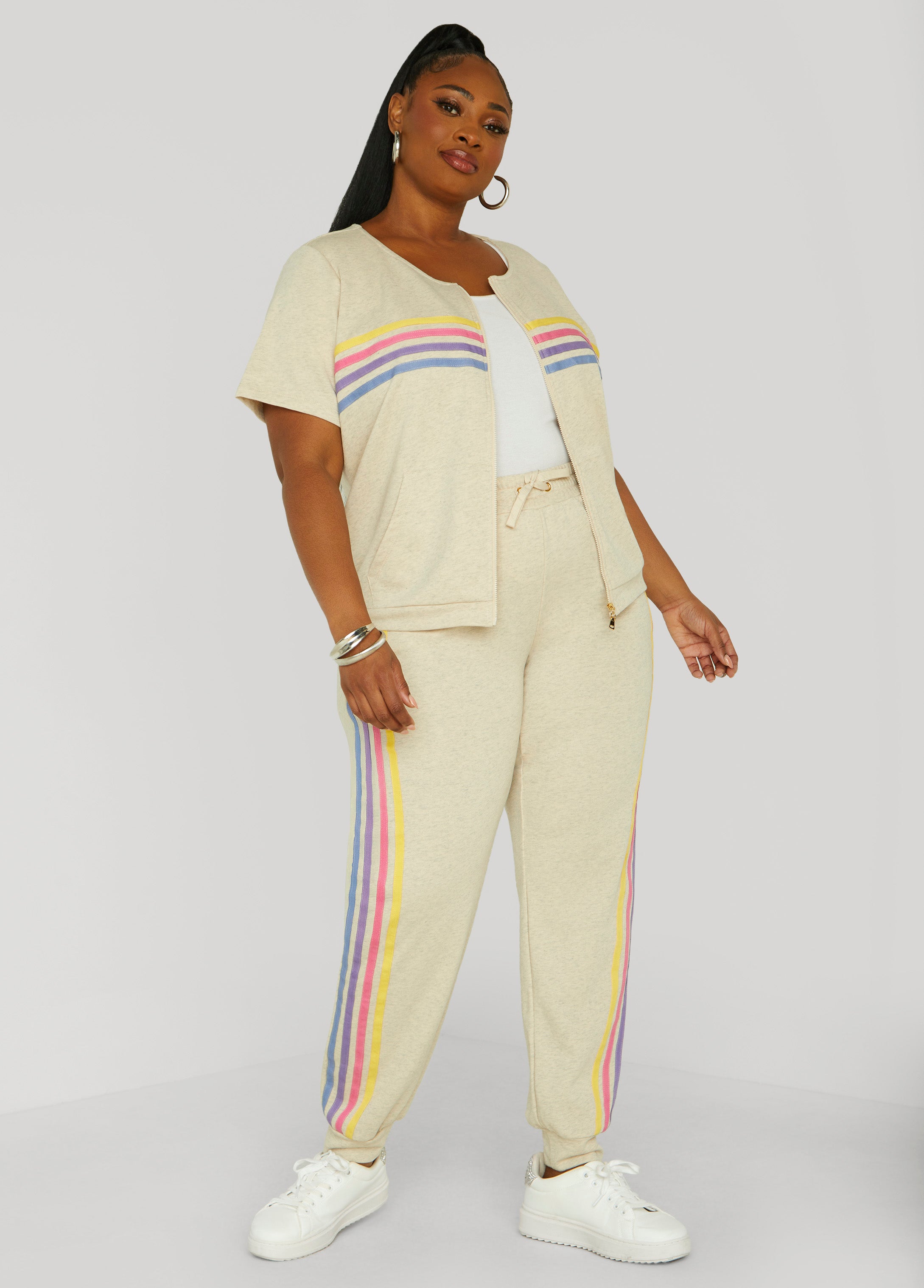 Striped French Terry Jacket