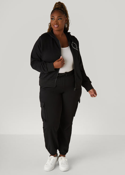 Plus Size French Terry Cargo Joggers