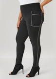 Piped High Waist Leggings