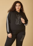 Plus Size Blessed Hoodie Set 2000 Fashion Y2K Streetwear Set