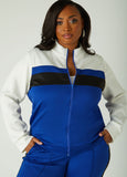 Colorblock Zip Front Track Jacket