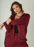 Hooded Striped Track Jacket