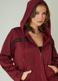 Hooded Striped Track Jacket