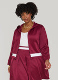 Zip Front Striped Hoodie