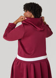Zip Front Striped Hoodie