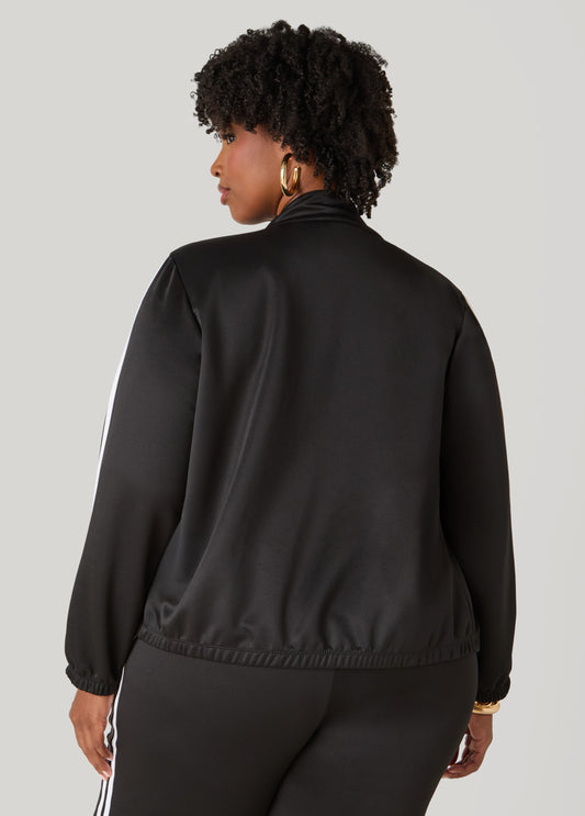 Striped Zip Front Jacket