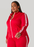 Striped Zip Front Jacket