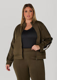 Striped Zip Front Track Jacket