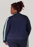 Zip Front Striped Track Jacket